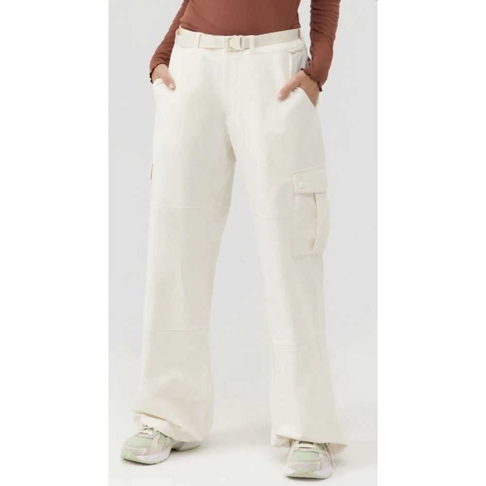Outdoor Voices RecTrek Cargo Pants S Bone Cream Wide Leg Gorpcore Hiking Utility